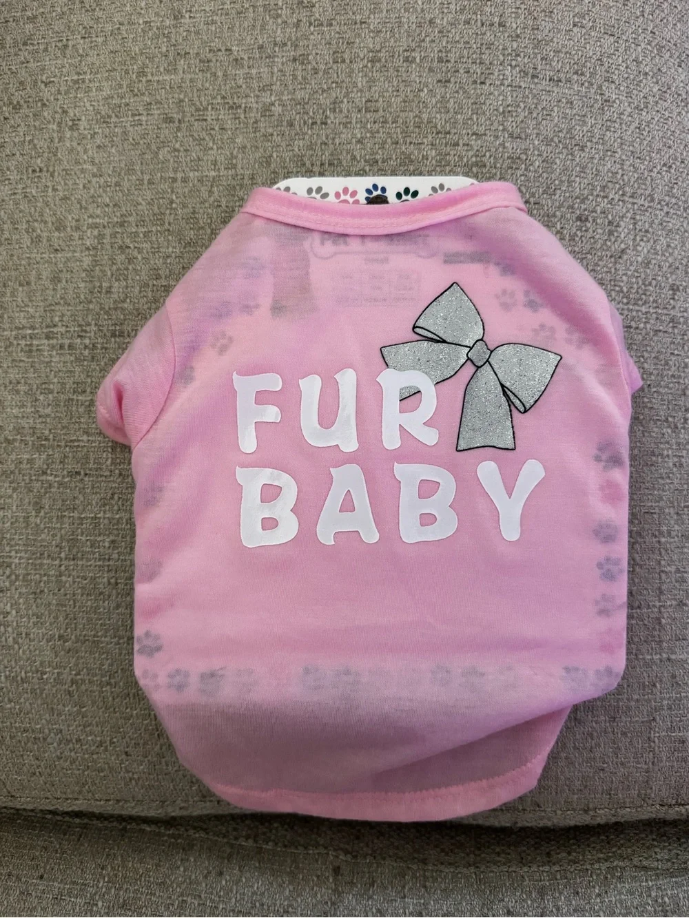 Small fur baby Soft Pink Pet Tee